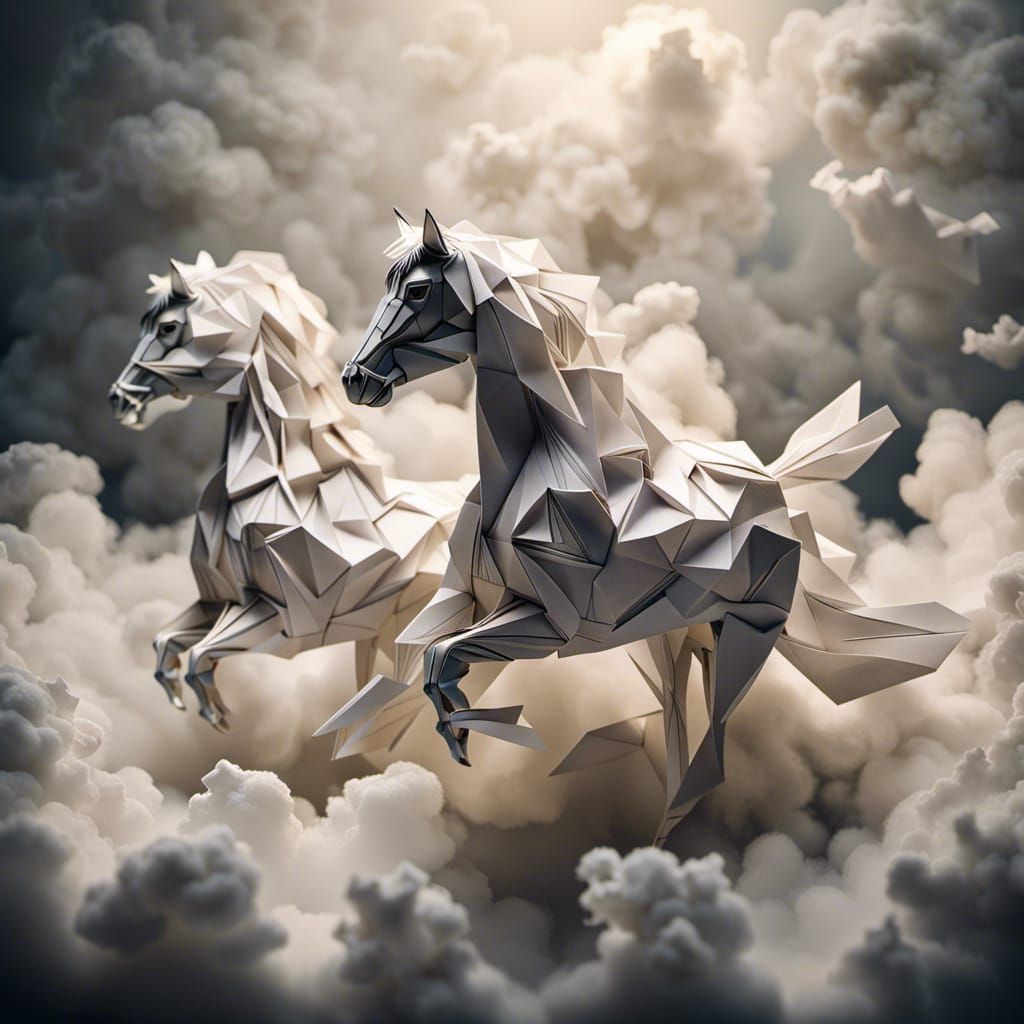 Origami Horse Stampede