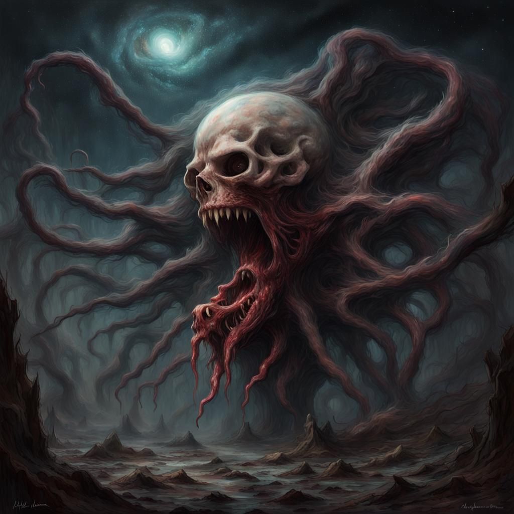 Amorphous Cosmic Horror Devouring Galaxy