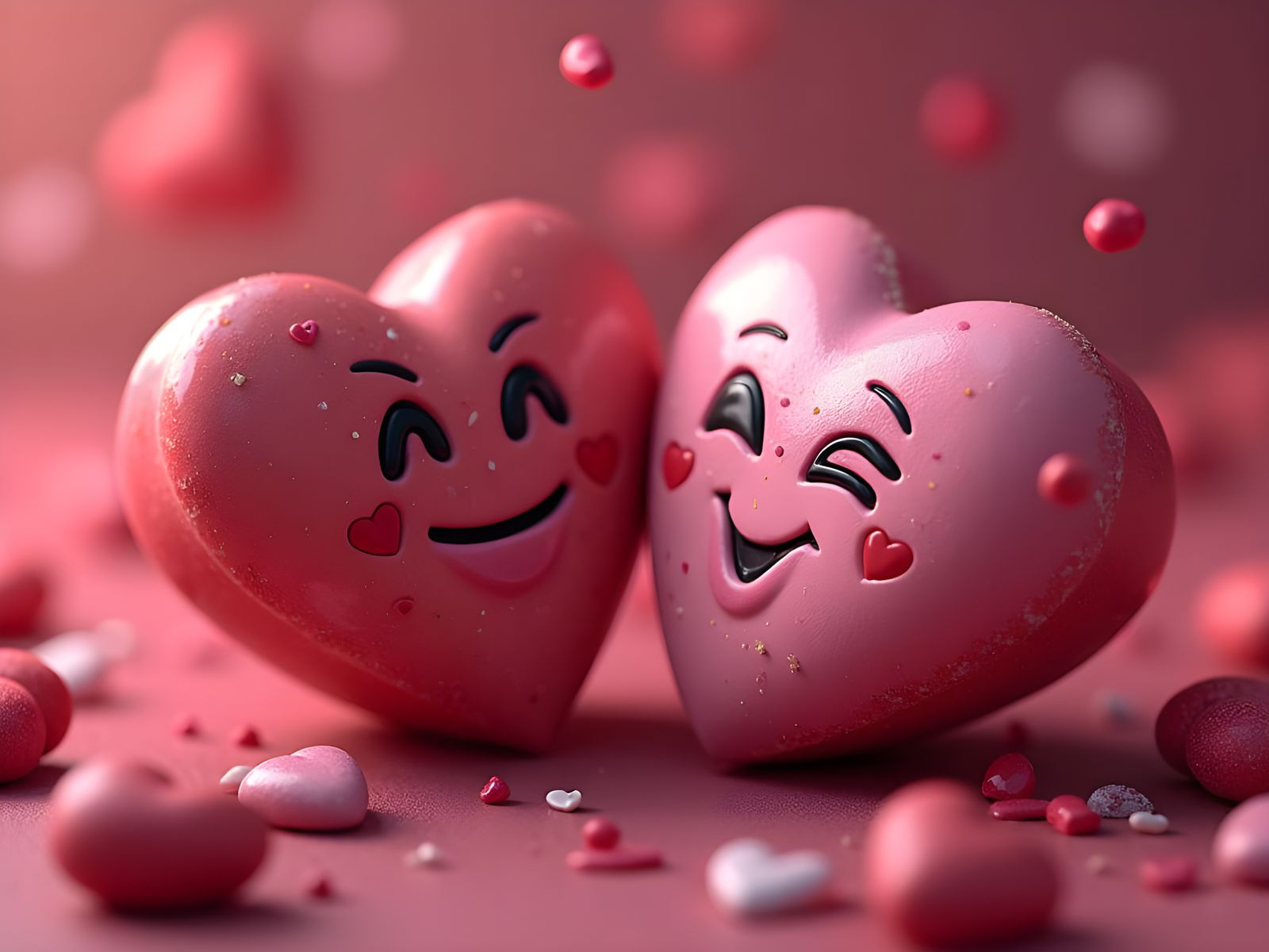 Whimsical Conversation Hearts in a Fantastical World