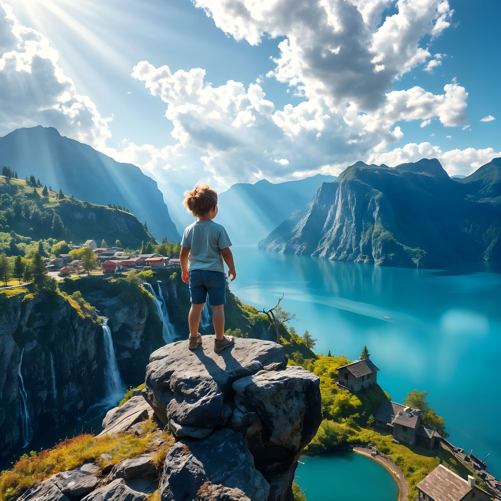 Surreal Nature Scene in Photorealistic Style