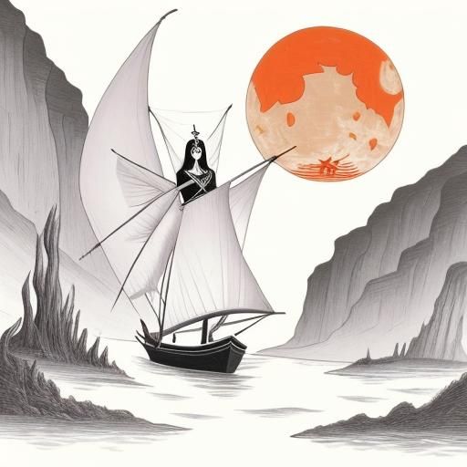 Charon Ferries Soul Across Styx in Folk Art