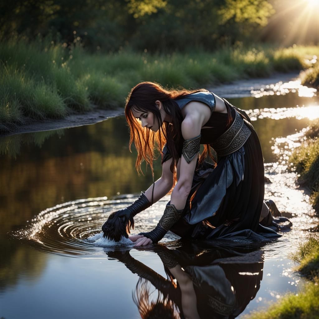 Morrigan's Reflection on Battlefield Edge