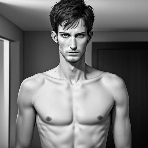 His Adam's apple bobs nervously as he tries to form a cohere...