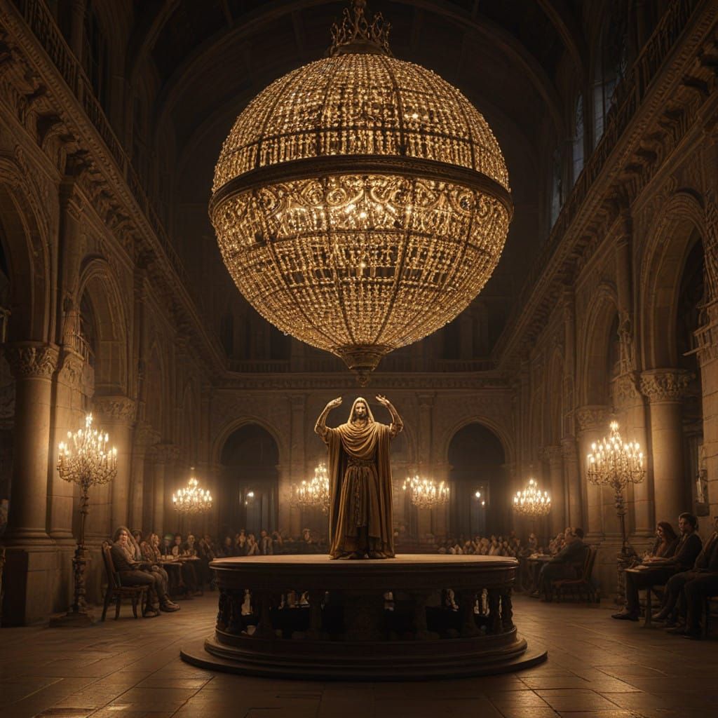 Medieval Night Sky Transformed by Artificial Sun