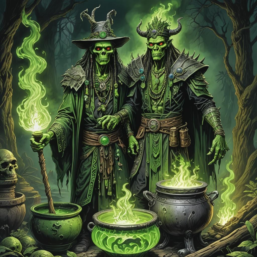 High Fantasy Witch Doctor in Ominous Swamp