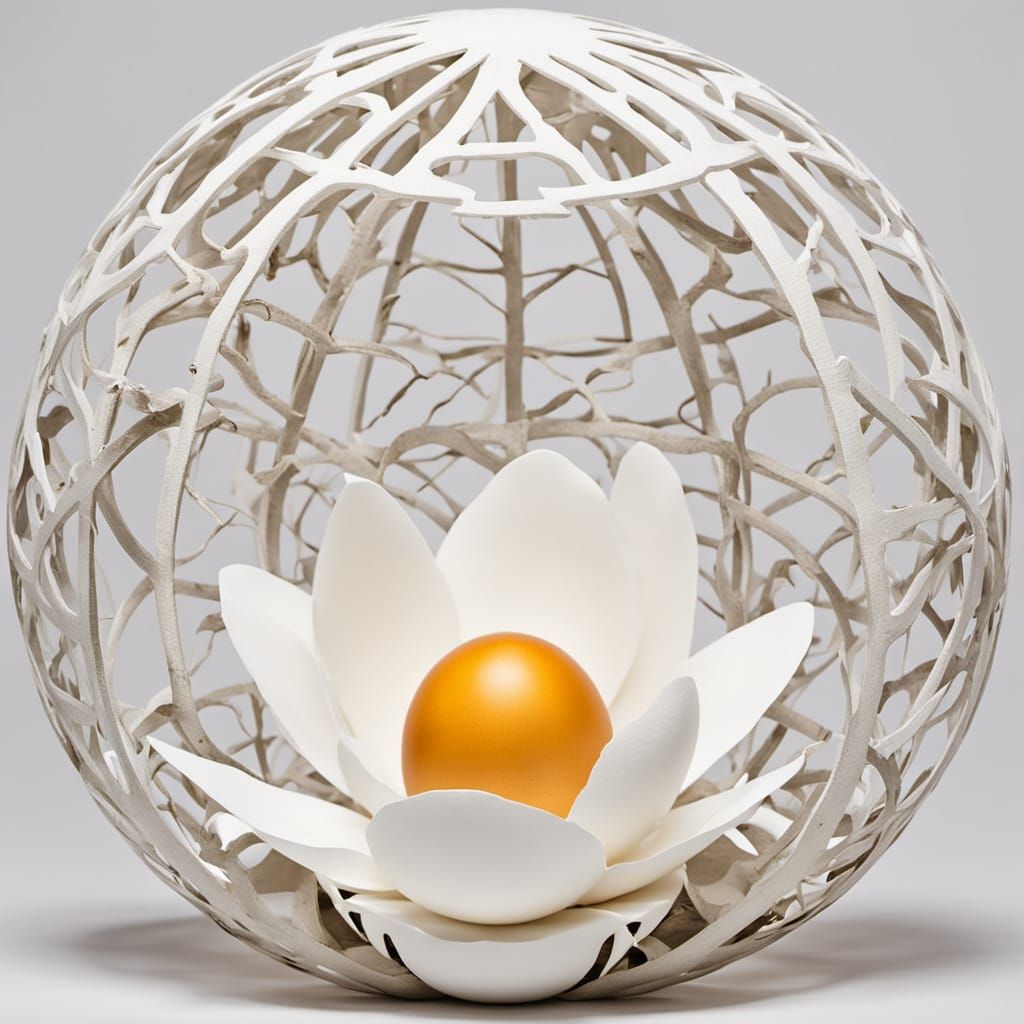 Radiant Dove Protecting the World Egg