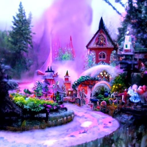 Ethereal Fairy Town in Hyperdetailed Fantasy Style