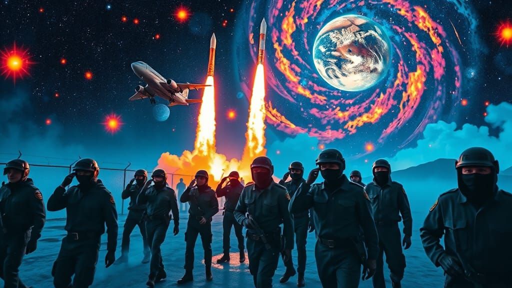 Epic Fantasy Poster of Global Events