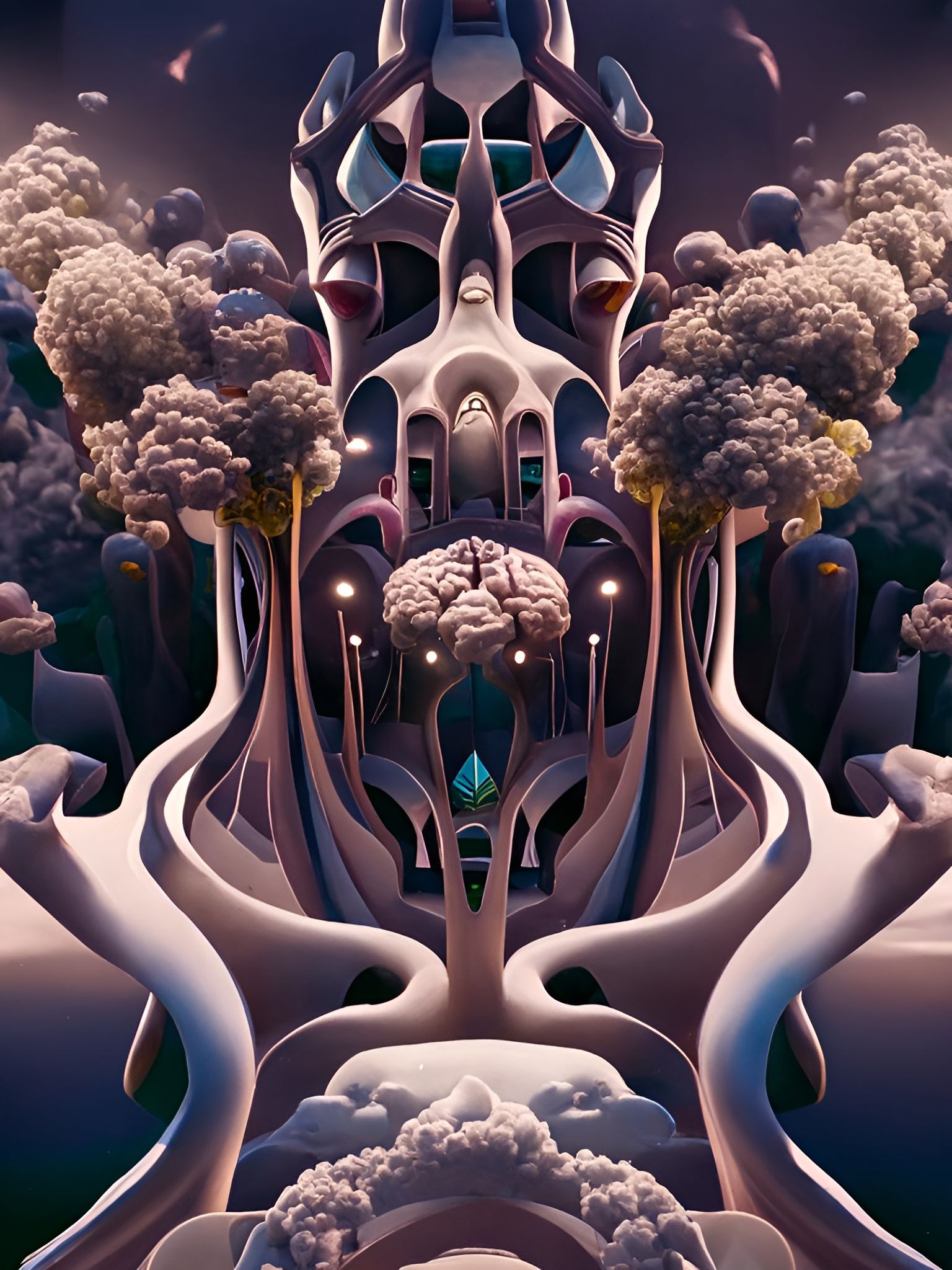 Psychedelic Surrealism: Intricate Landscape in 8K