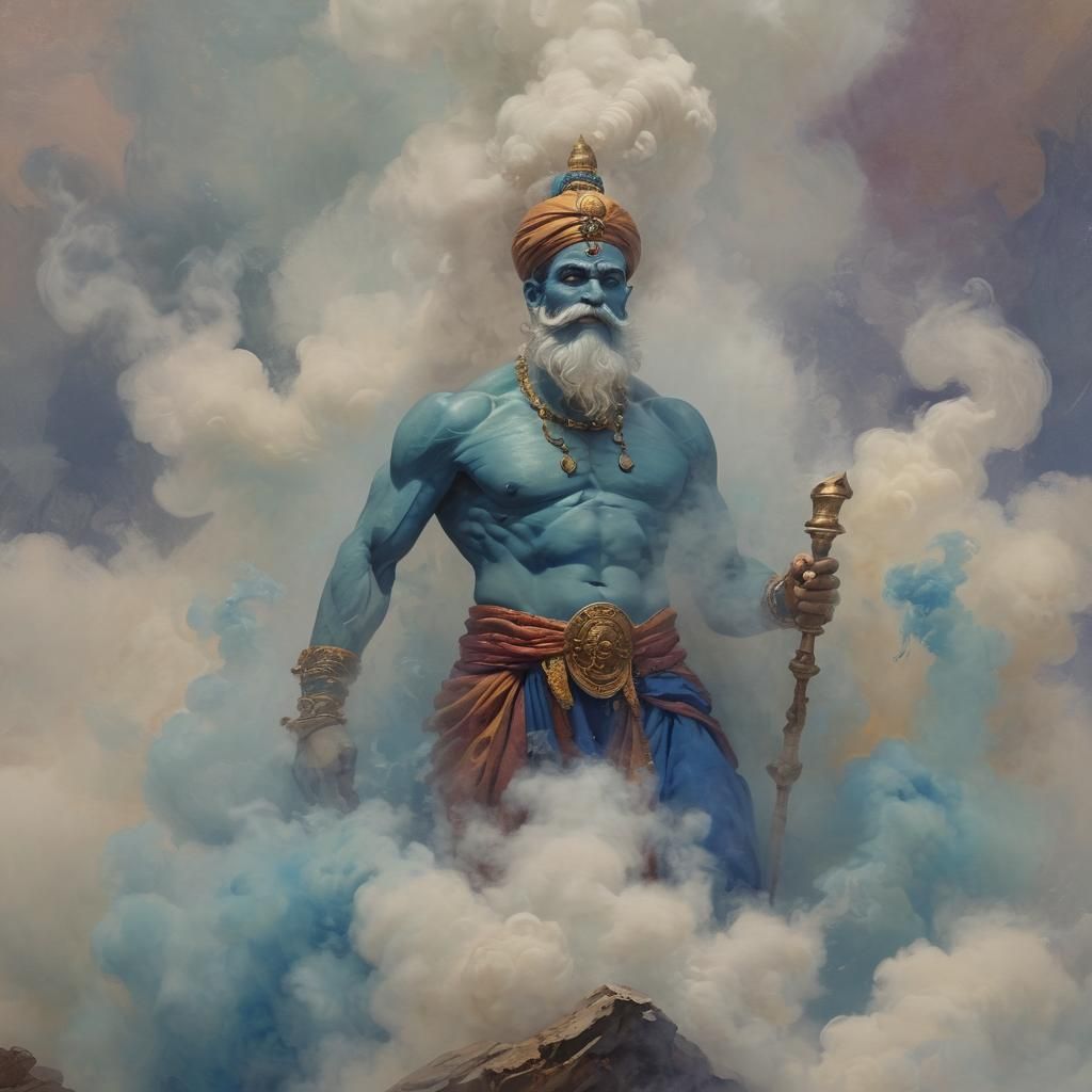 Ethereal Genie Enters from Enshrouding Haze in Grand Impress...