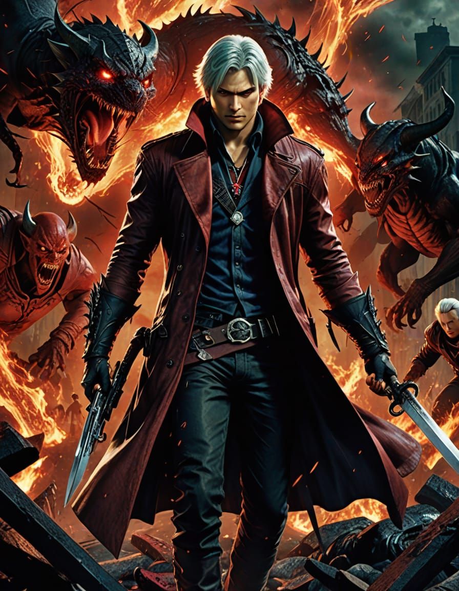 Dante, Demon Hunter, Battles Fiery Foes in a Cinematic Showd...