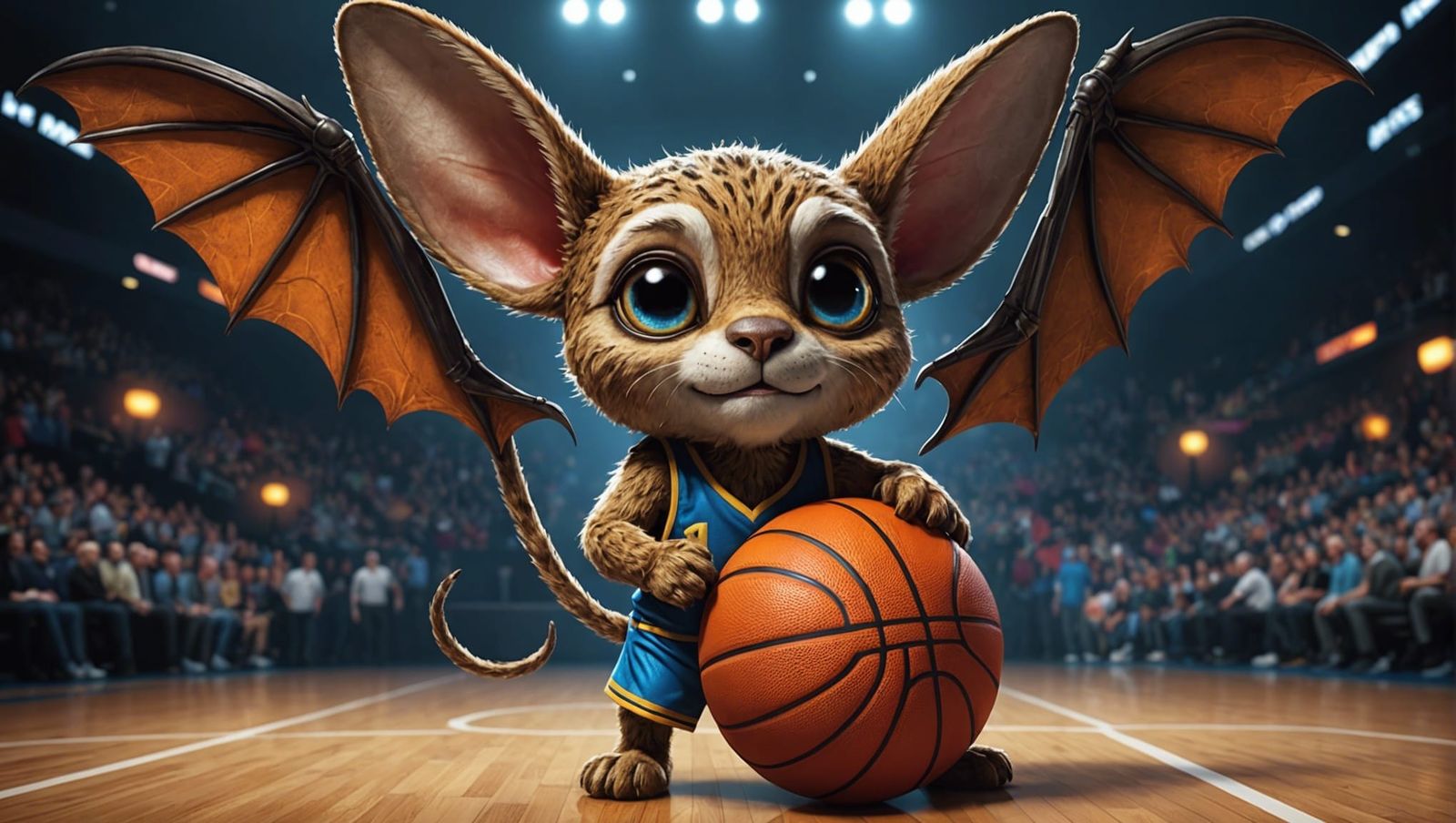 Surreal Anthropomorphic Basketball Bat With Wings