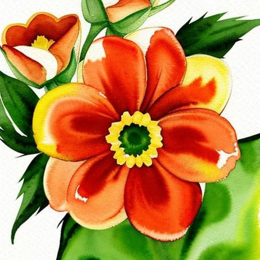 Elegant Watercolor Floral Arrangement