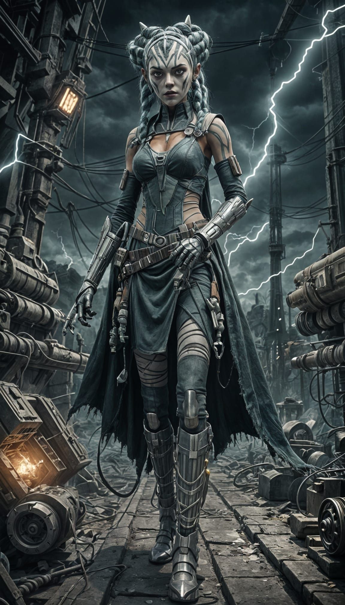 Monster Ahsoka as Steampunk Frankenstein's Monster