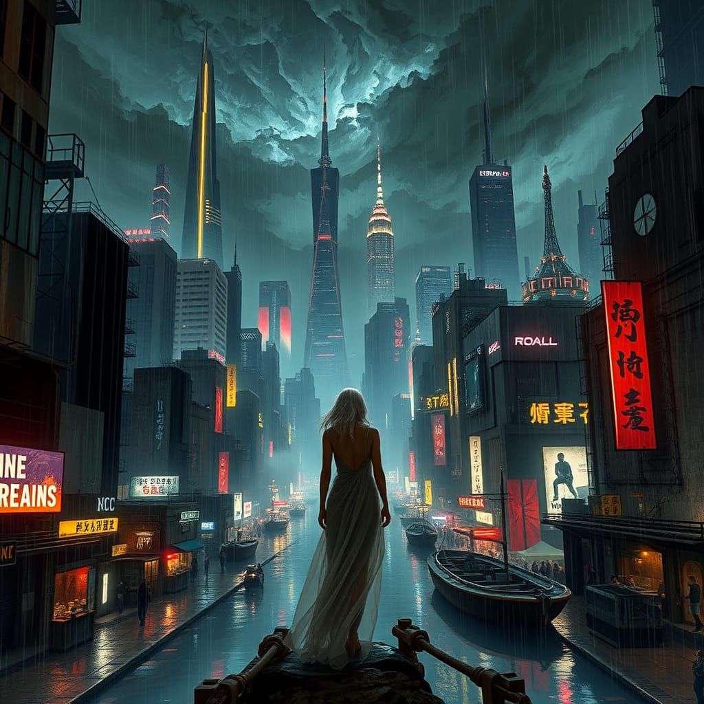 Futuristic Venice type City