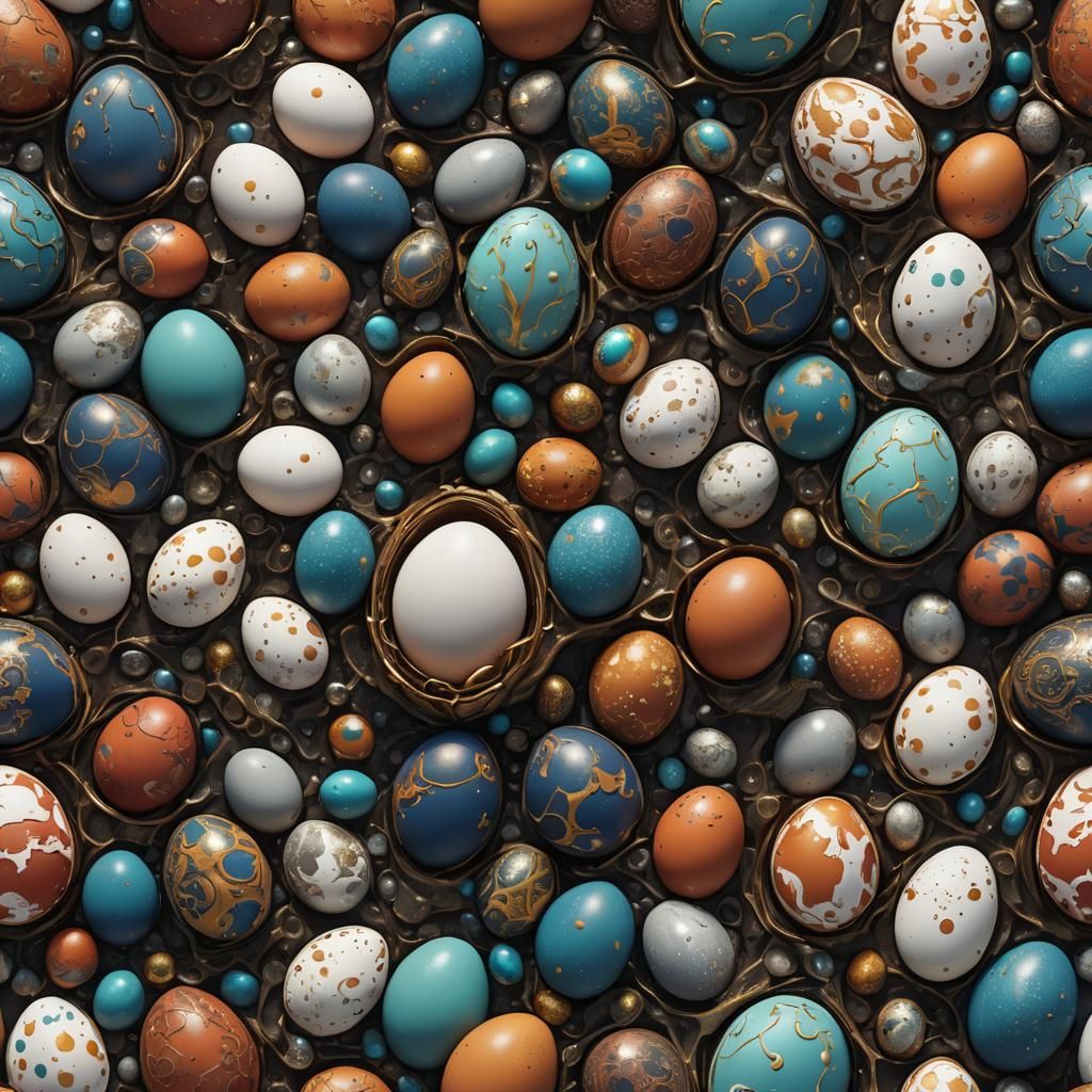 Fantastical Egg in Detailed Matte Painting Style