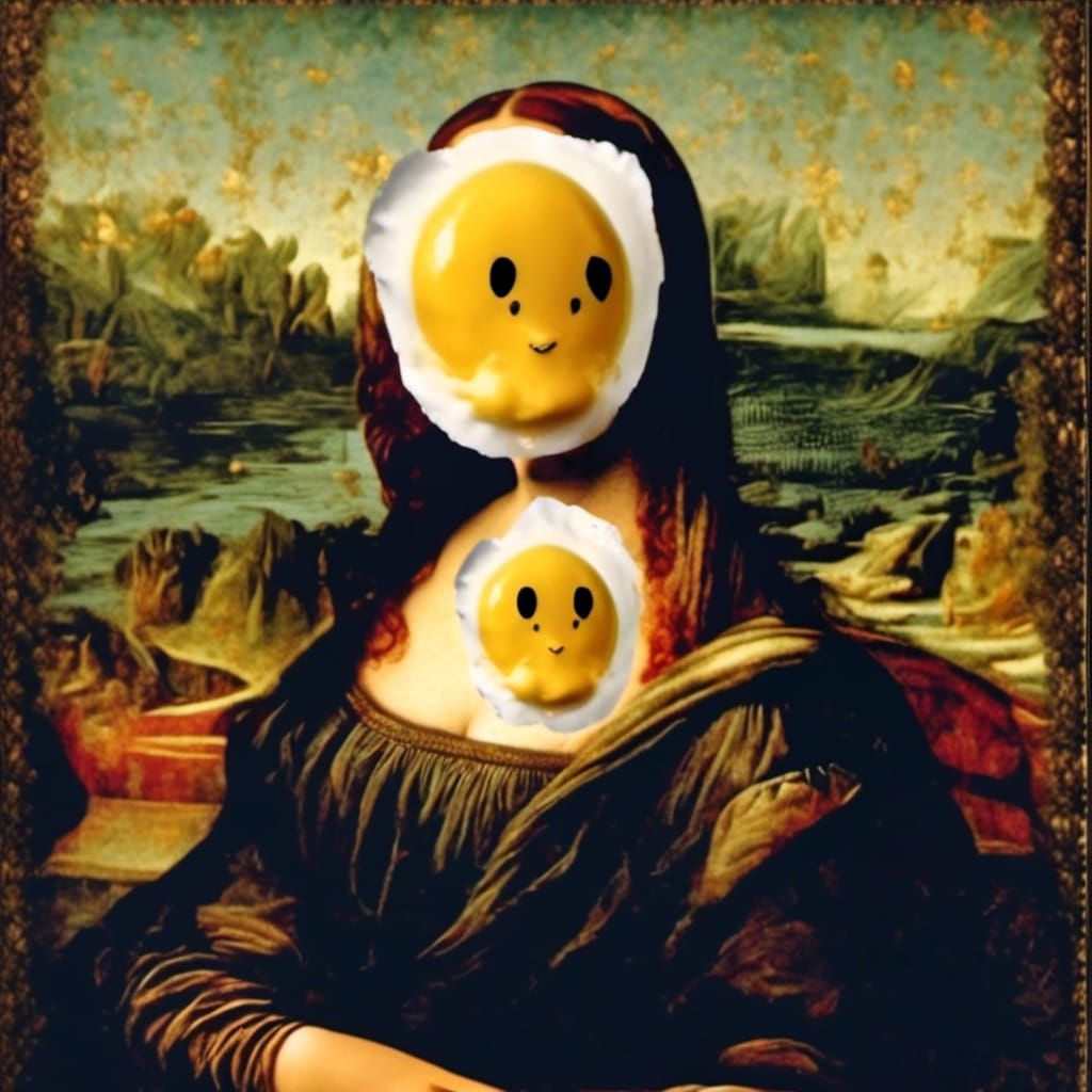 Mona Lisa Omelette: A Digital Art Celebrity Portrait