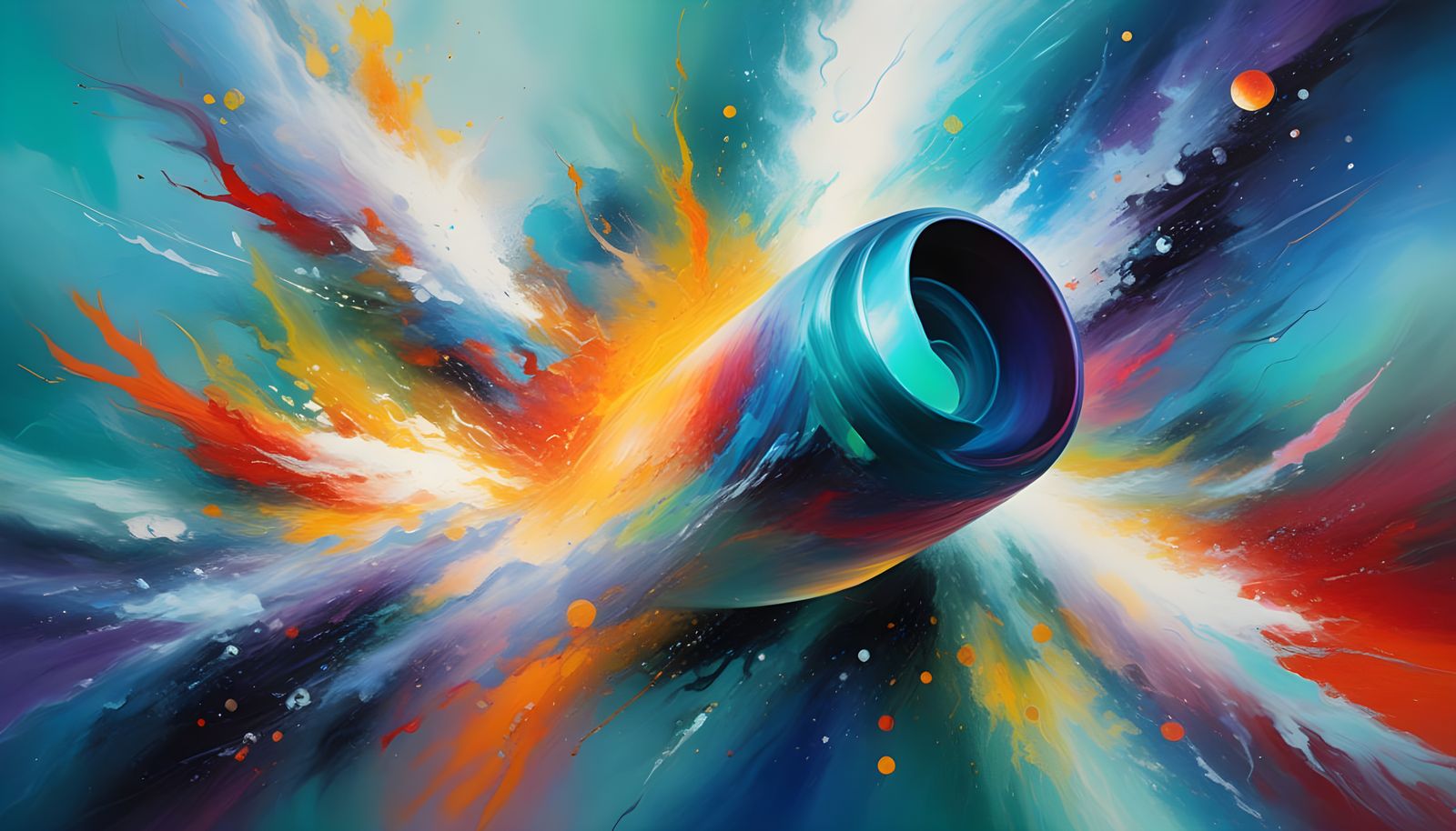 Surreal Space Odyssey in Impasto Oil Painting Style