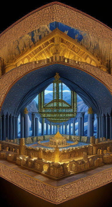 Escher-Inspired Geometric Nativity Mandala