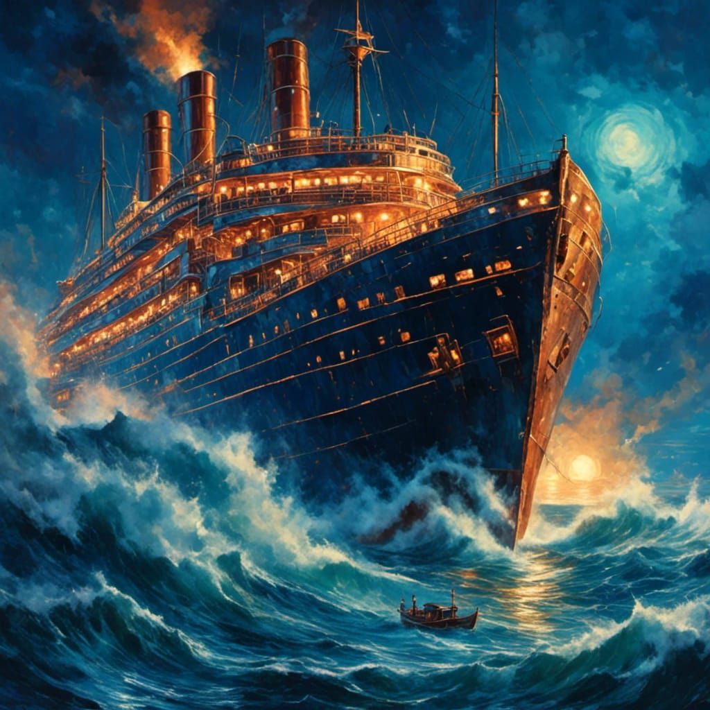 Giant Ocean Liner with Lovecraftian Horrors