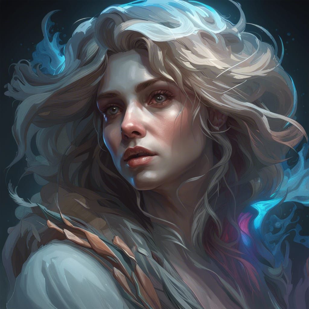 Ethereal Ghost Portrait in Hyperdetailed Style