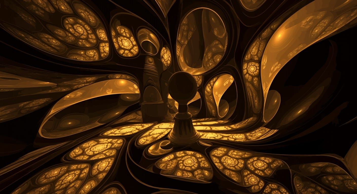 Abstract Fractal Wave Function in 3D Shading