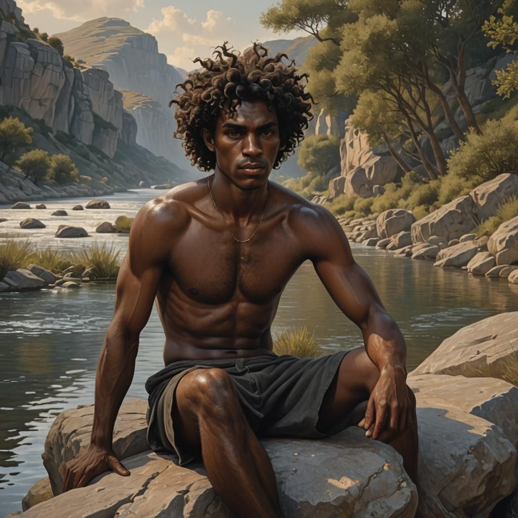 Photorealistic Image of Young God Pan at Dawn