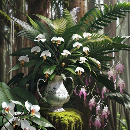 Intricately Detailed Rainforest Scene in Cinematic Style