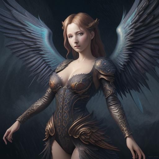 Angels with Van Gogh Eyes: Detailed Fantasy Art