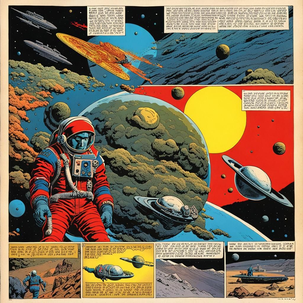 Female Astronauts as Space Pirates: 1950s Comic Style