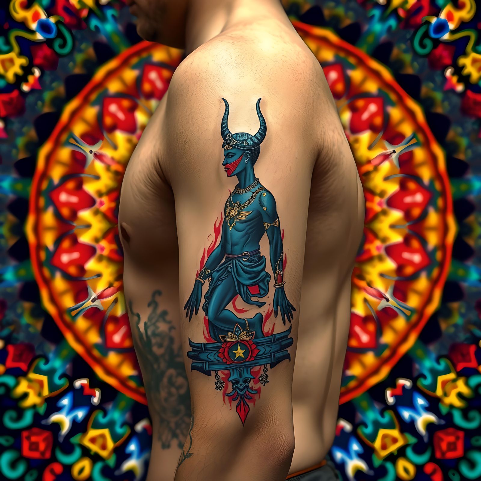 Karma Tattoo: Abstract Pop Art in 8K