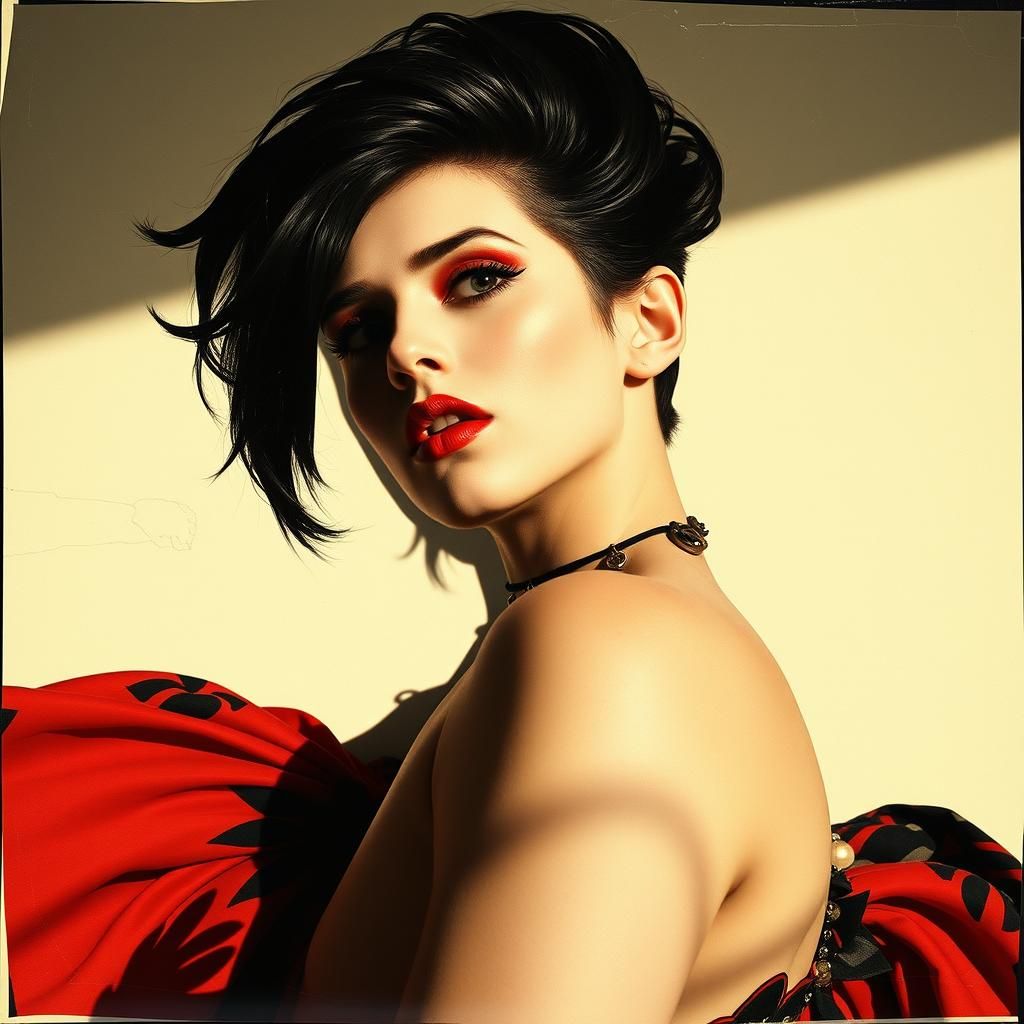 Androgynous Performer in Avant-Garde Dada Style