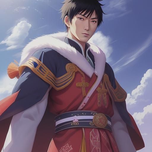 Kyrgyzstan Man in Anime Style