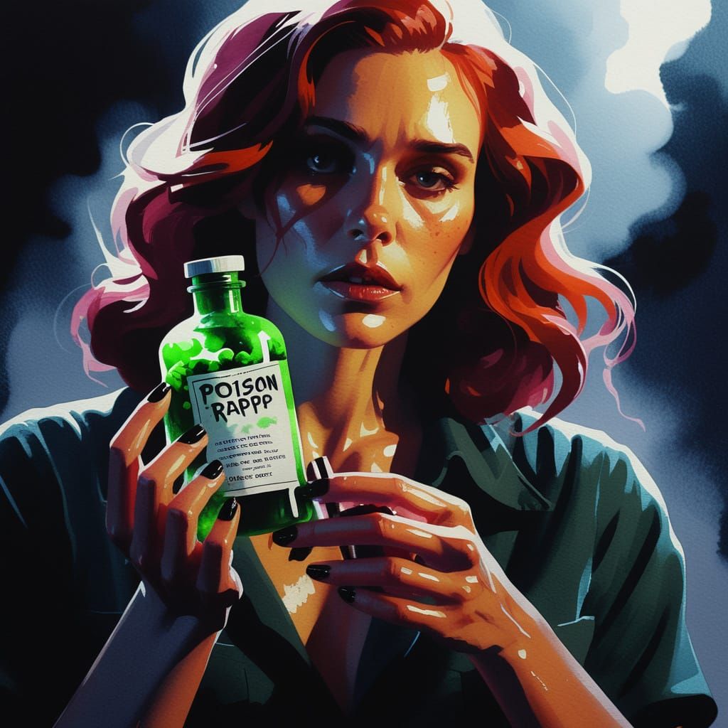 Reneé Rapp Holds Poison in Gouache Style