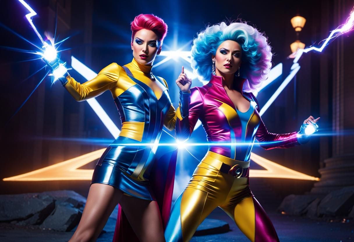 Dazzler and Jubilee: 80s Superhero Duo in Action