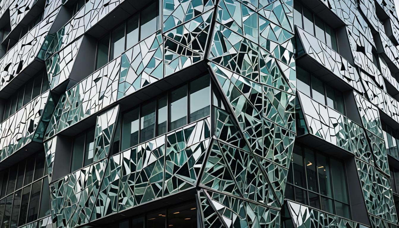 Shattered Glass Architecture: A Dynamic Facade