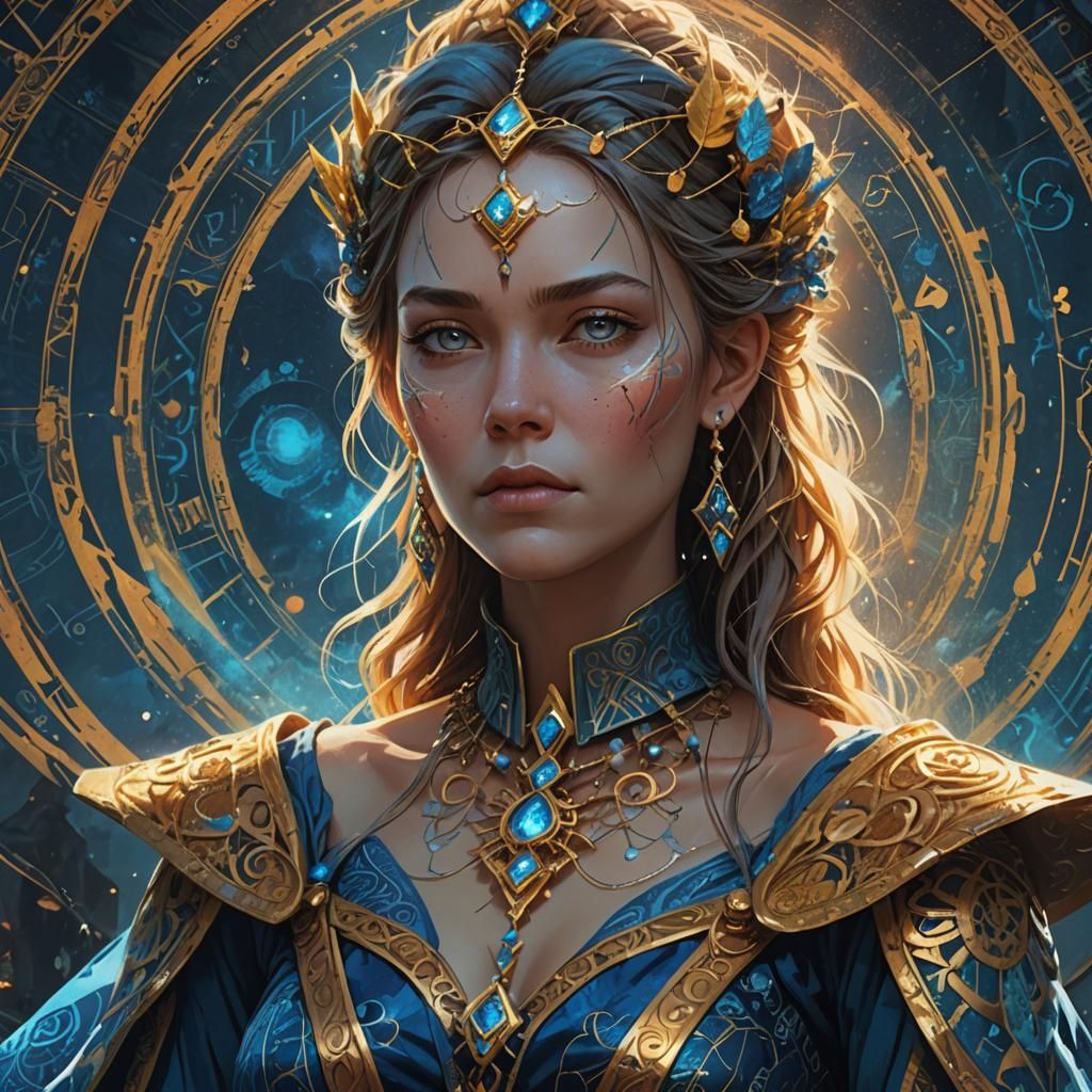 Magical Woman Portrait in Digital Fantasy Art