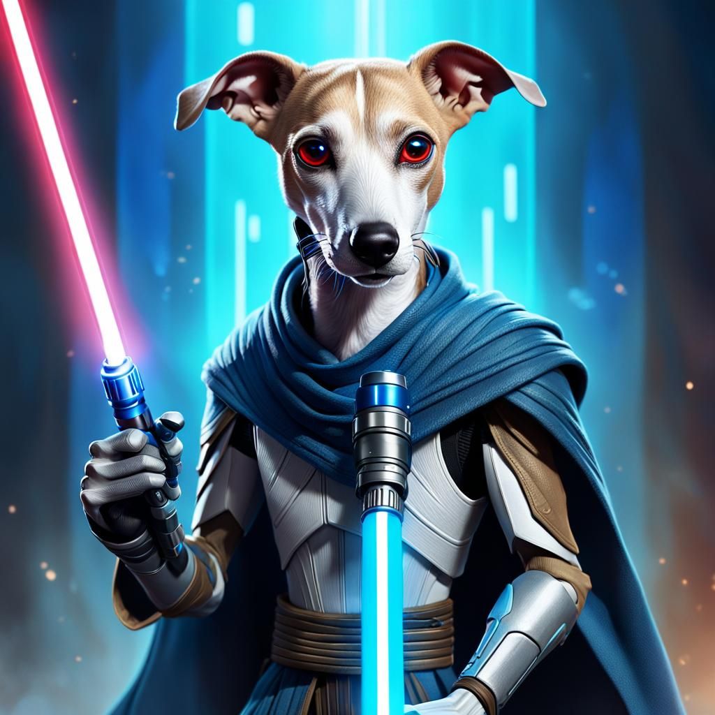 Whippet Jedi Warrior Concept Art in 3D