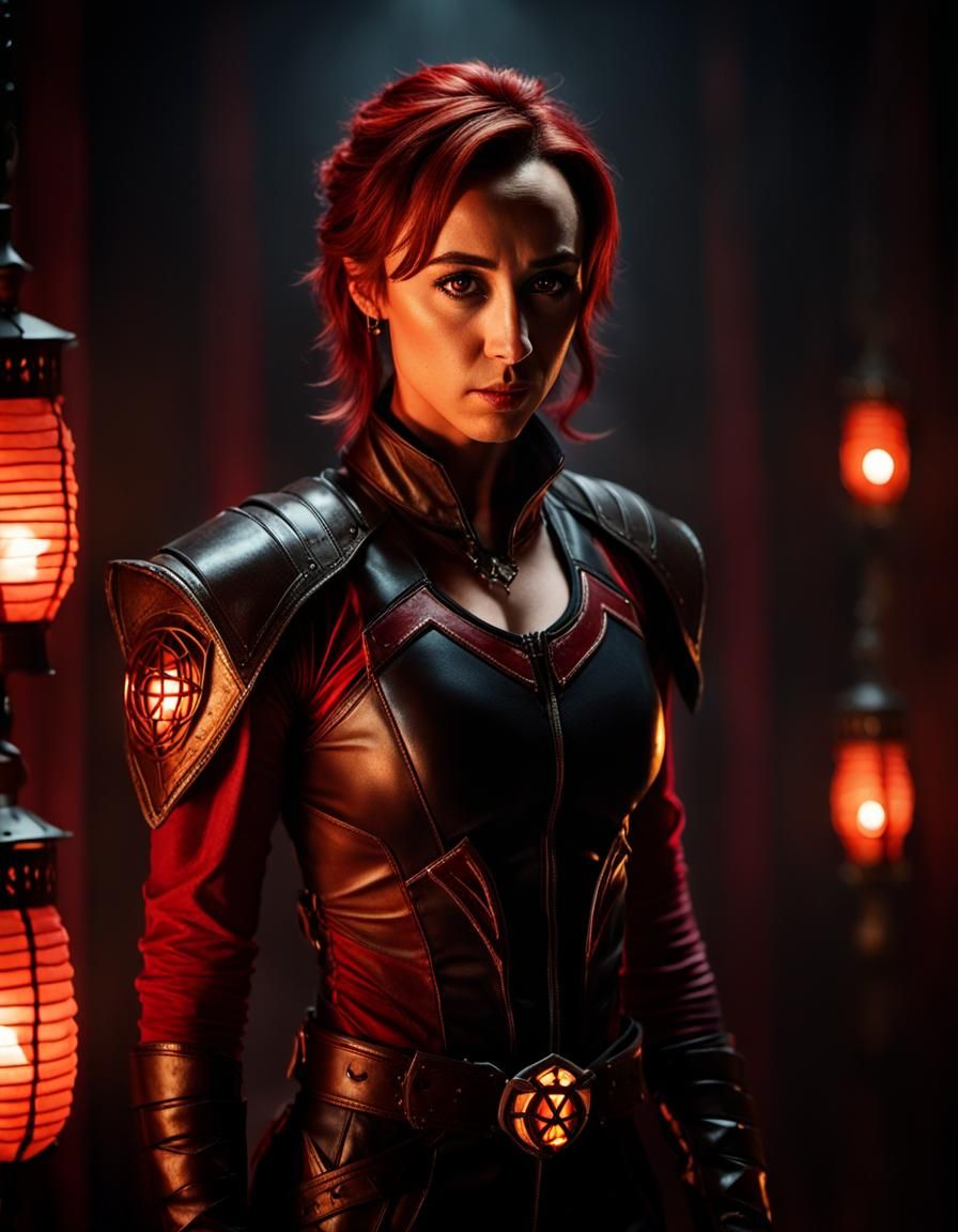 Satana Hellstrom Portrait in Dark Fantasy Style