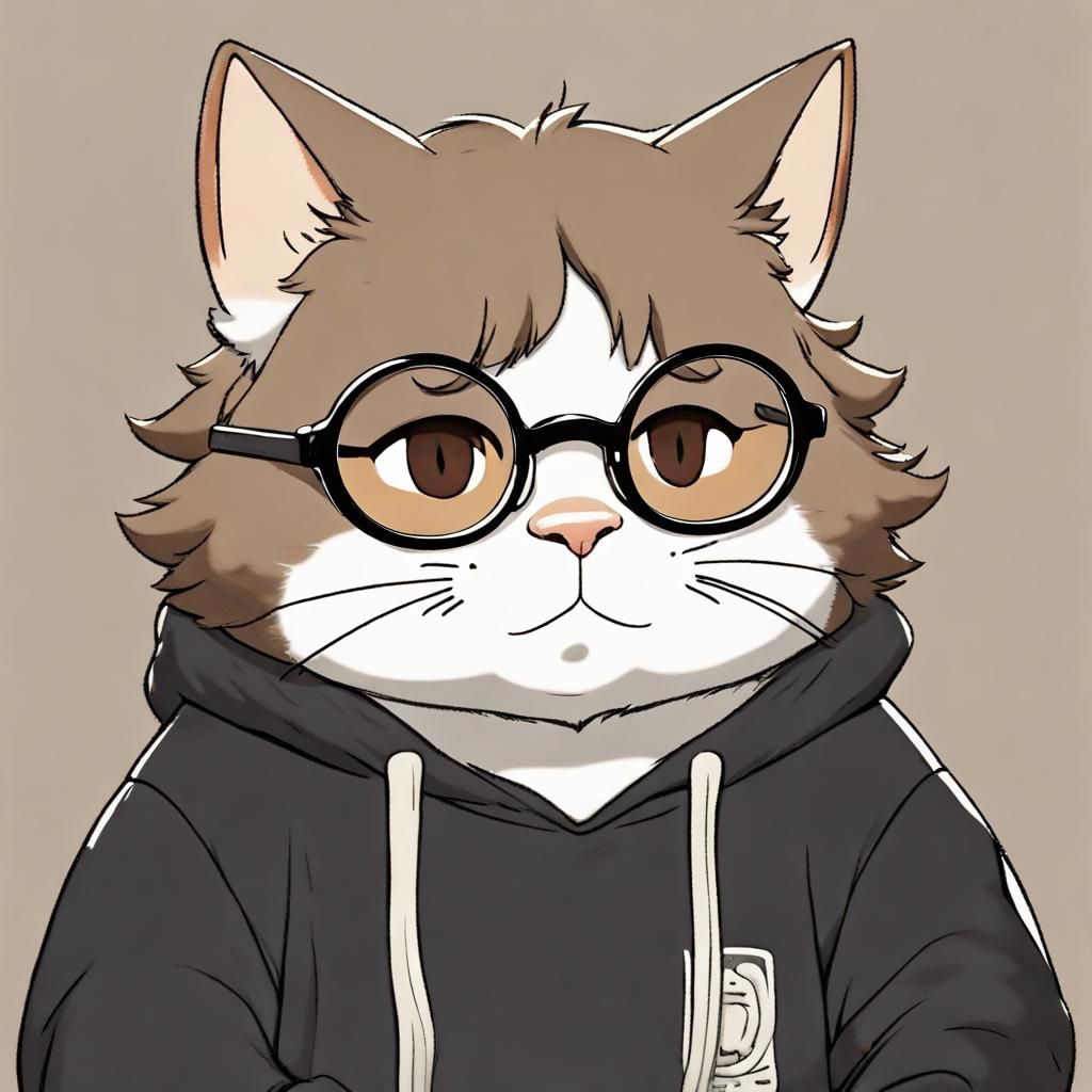 Furry Feline in Anime Key Visual Style