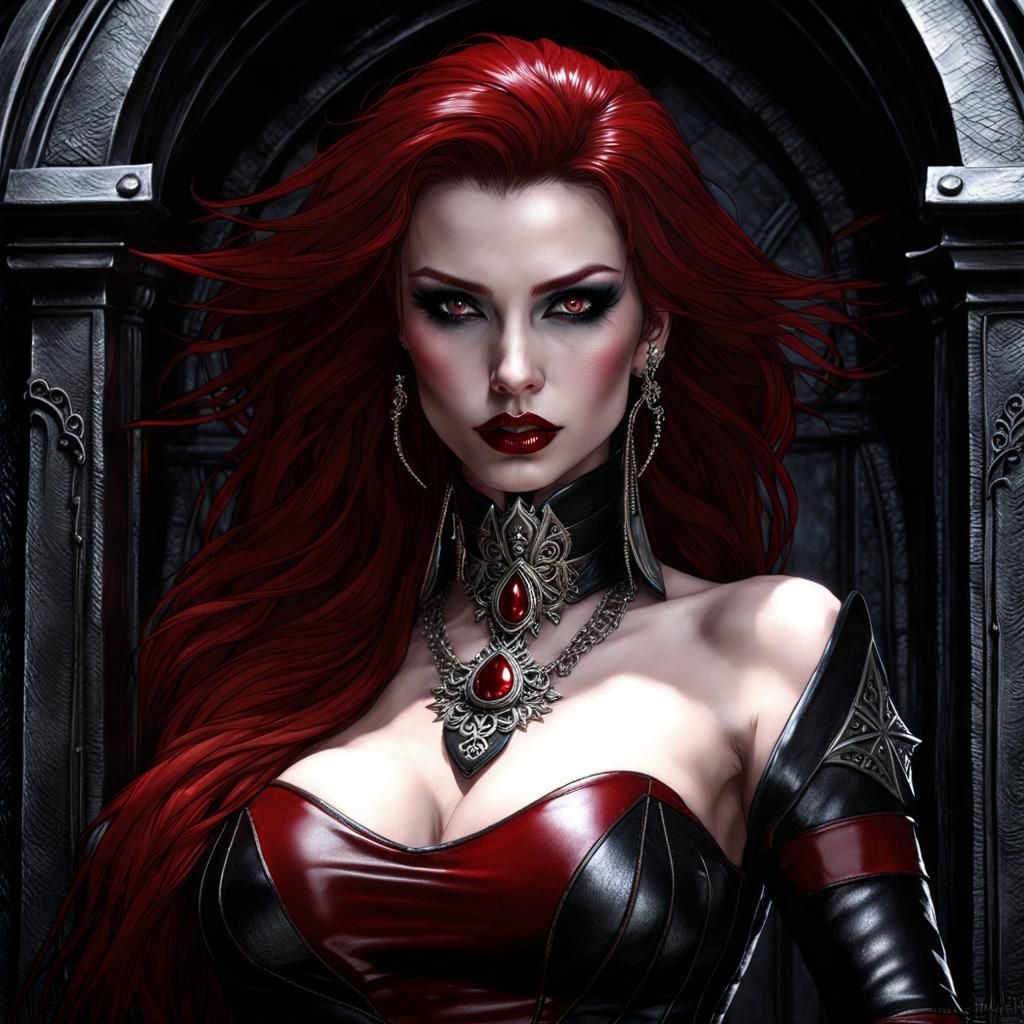 Gothic Vampire in Dark Fantasy Style
