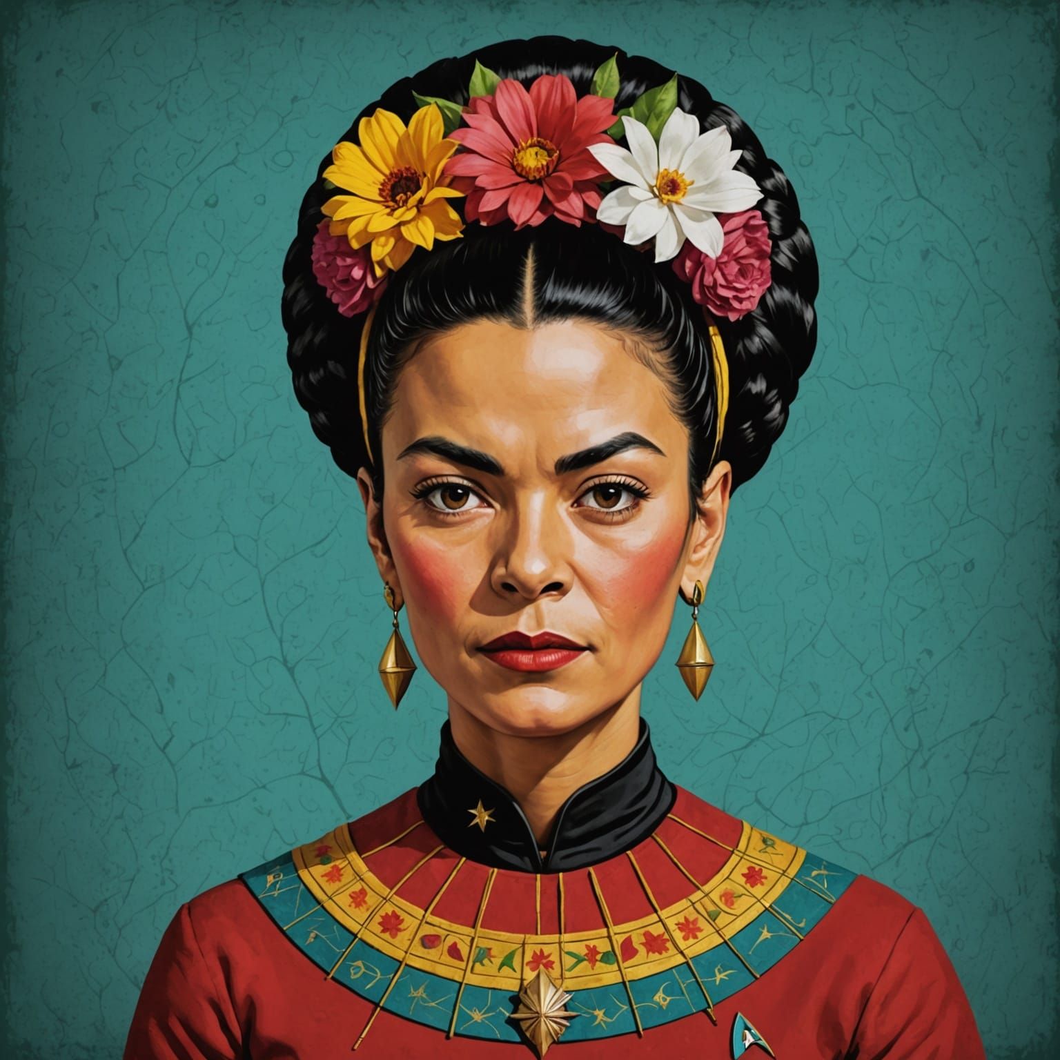 Spock in the Style of Frida Kahlo