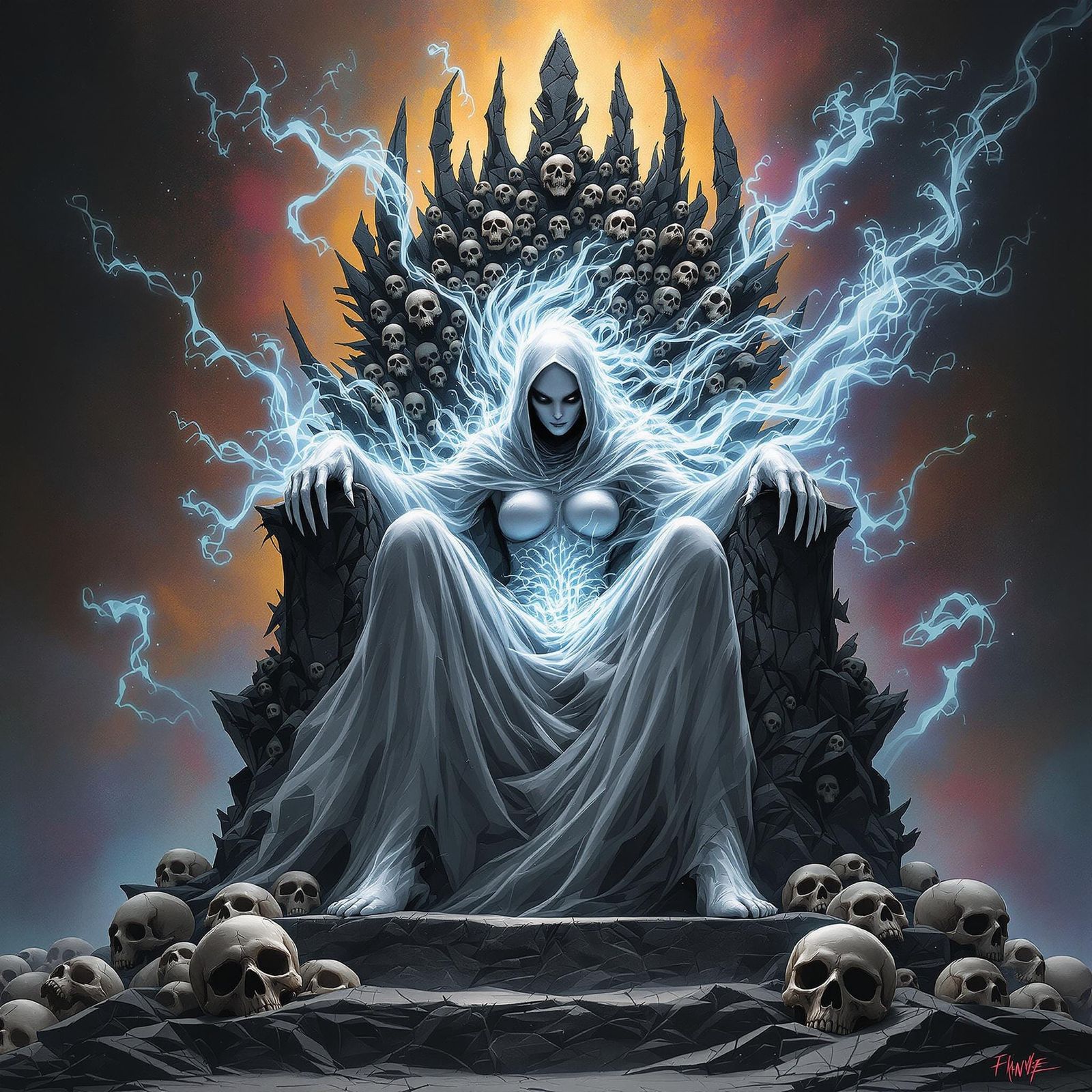 Mistique Reigns Supreme in a Throne of Skulls, Comic Book Ar...
