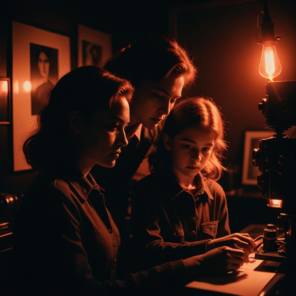 Film Noir Darkroom: Generational Photography in Red Light