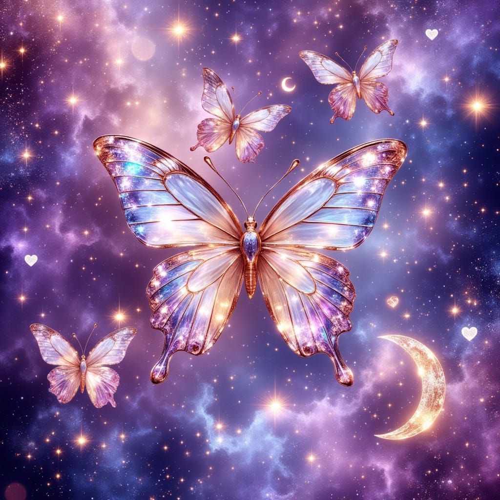 Dreamy Maximalist Galaxy Collage Wallpaper for Phone Screens