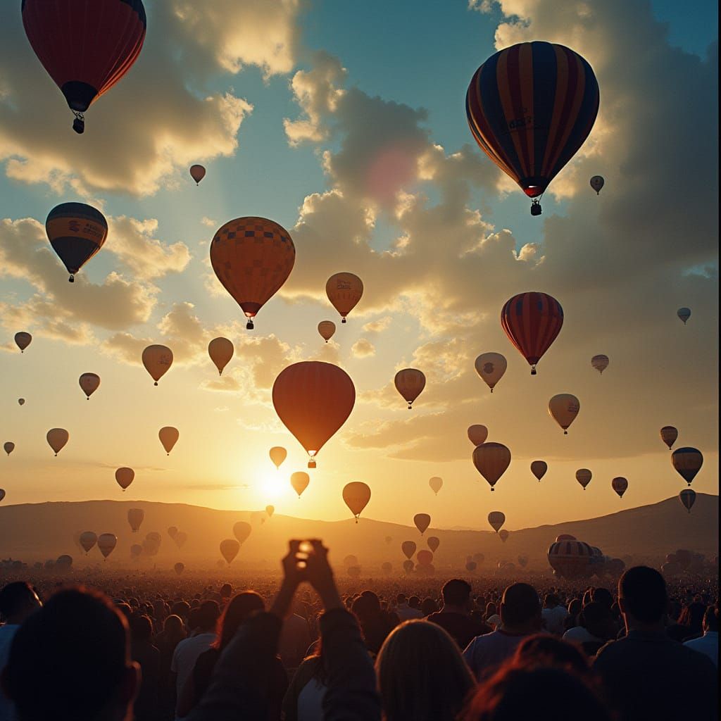 Vibrant Balloon Festival in Cinematic Style