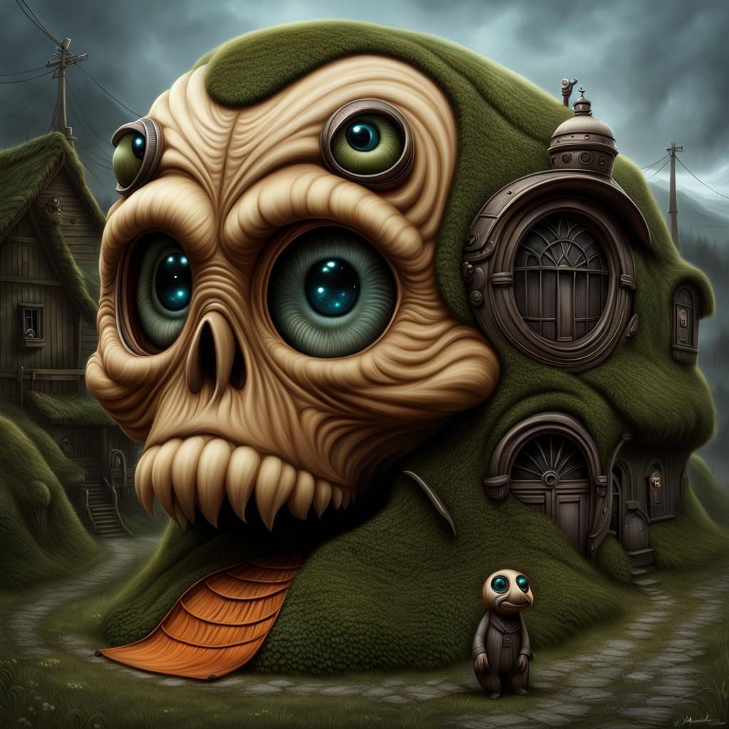 Cute Creature in Airbrush Art: Epic Cinematic Detail