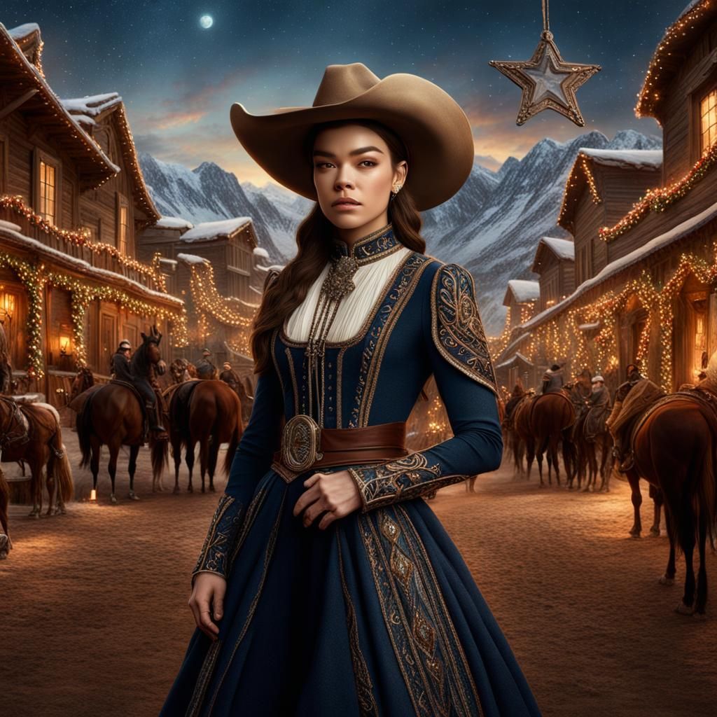 Hailee Steinfeld as Cowgirl at Christmas Ball