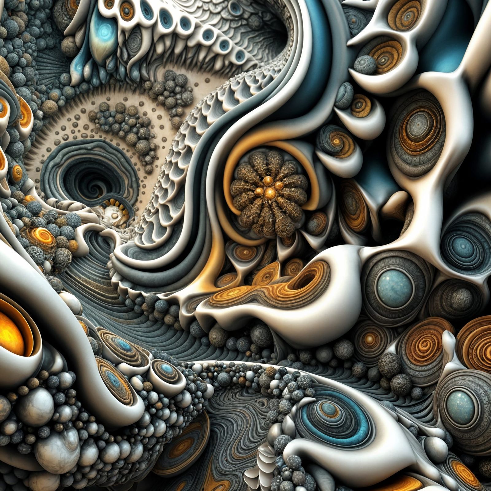 Abstract Fractal Geometry in Contrasting Light