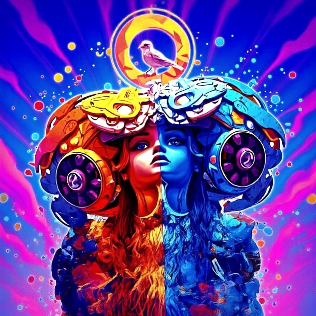 Colorful Surreal Graffiti Art in Cyberpunk Style